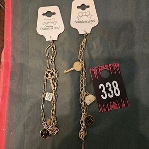Gold Stainless Steel Charm Bracelets